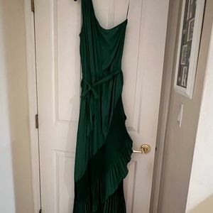 Ramy Brook emerald green ruffled gown size M
